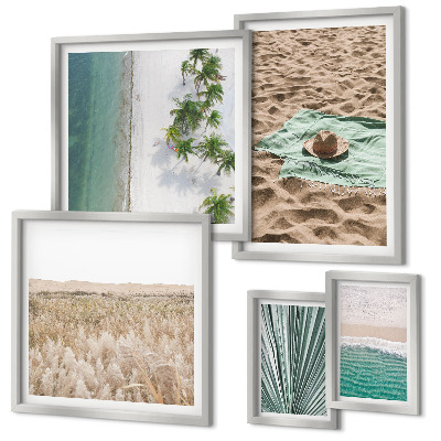 Framed photo set Tropical beach views