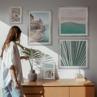 Set of 5 wall art pieces Stylish seaside views