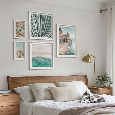 Set of 5 wall art pieces Stylish seaside views