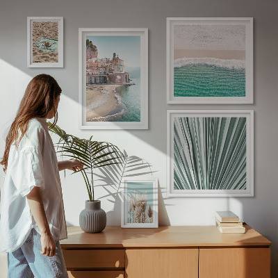 Set of 5 wall art pieces Stylish seaside views