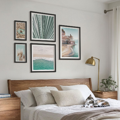 Set of 5 wall art pieces Stylish seaside views