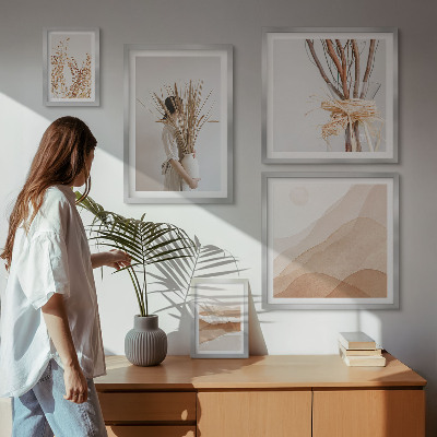 Gallery wall Stylish boho plants landscapes