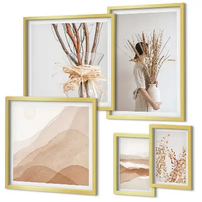 Gallery wall art set stylish boho botanical and landscape prints