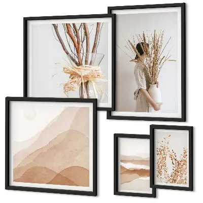 Gallery wall art set stylish boho botanical and landscape prints