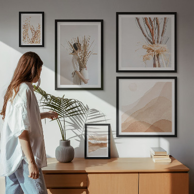Gallery wall Stylish boho plants landscapes
