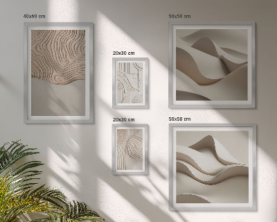 Set of 5 wall art pieces Abstract beige patterns