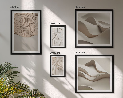 Set of 5 wall art pieces Abstract beige patterns