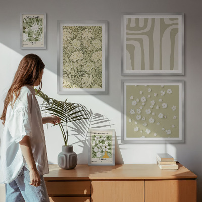 Gallery wall Plant boho with flowers