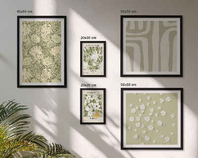 Gallery wall Plant boho with flowers