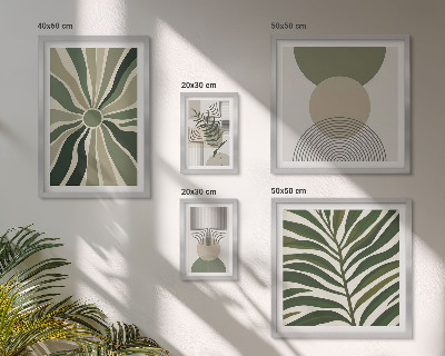 Framed photo set Stylish graphics with greenery