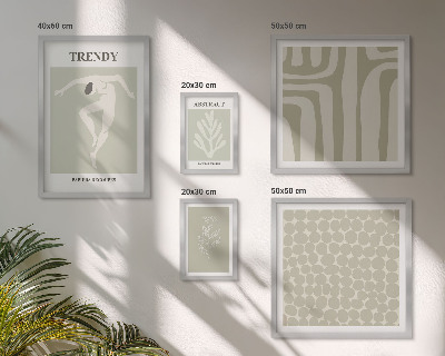 Gallery wall Stylish abstract green graphics