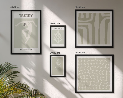 Gallery wall Stylish abstract green graphics
