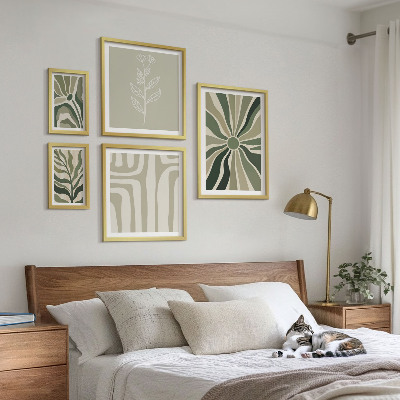 Gallery wall Abstract plant patterns