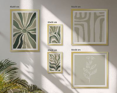 Gallery wall Abstract plant patterns
