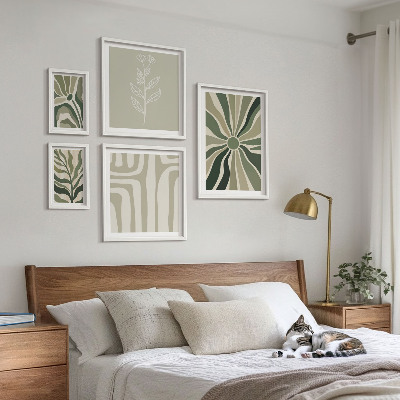 Gallery wall Abstract plant patterns