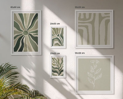 Gallery wall Abstract plant patterns