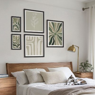 Gallery wall Abstract plant patterns