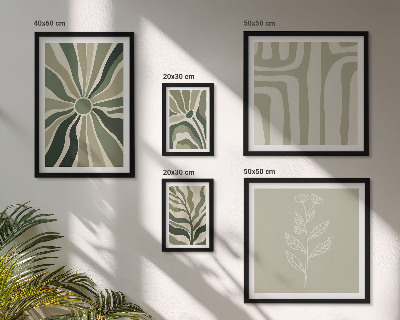 Gallery wall Abstract plant patterns