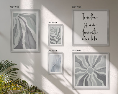 Set of 5 wall art pieces Abstract gray and white patterns