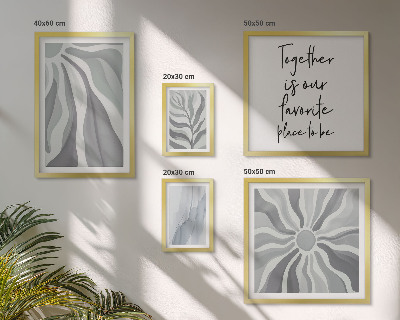 Set of 5 wall art pieces Abstract gray and white patterns
