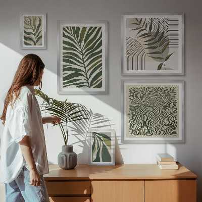 Gallery wall Modern plant patterns