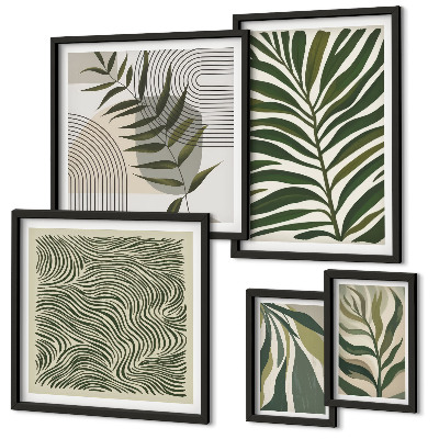 Gallery wall Modern plant patterns
