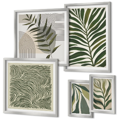 Gallery wall Modern plant patterns