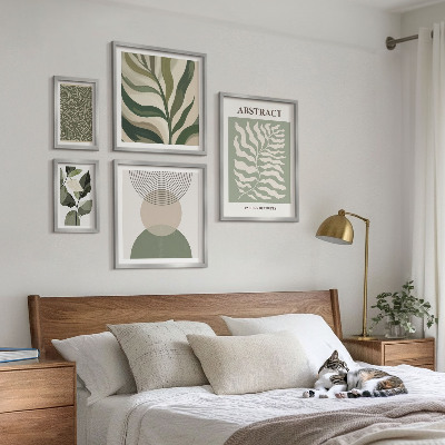 Gallery wall Abstract plant patterns
