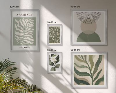 Gallery wall Abstract plant patterns