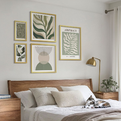 Gallery wall Abstract plant patterns