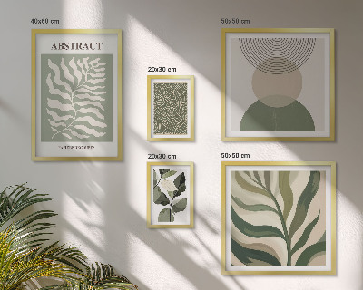 Gallery wall Abstract plant patterns