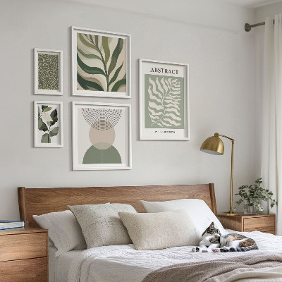 Gallery wall Abstract plant patterns