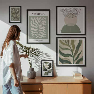 Gallery wall Abstract plant patterns