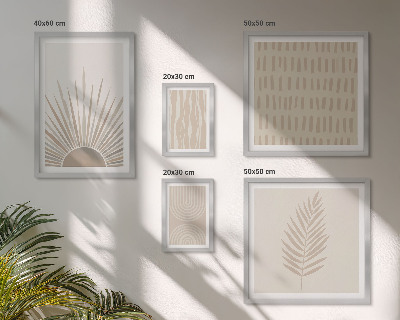 Framed photo set Stylish decorations nature geometry