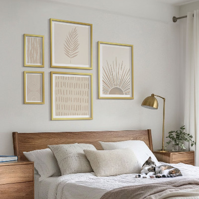 Framed photo set Stylish decorations nature geometry