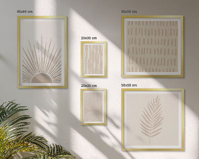 Framed photo set Stylish decorations nature geometry