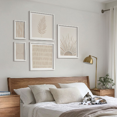 Framed photo set Stylish decorations nature geometry