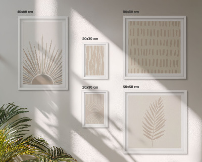 Framed photo set Stylish decorations nature geometry
