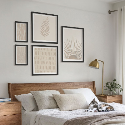 Framed photo set Stylish decorations nature geometry