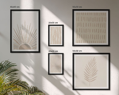 Framed photo set Stylish decorations nature geometry
