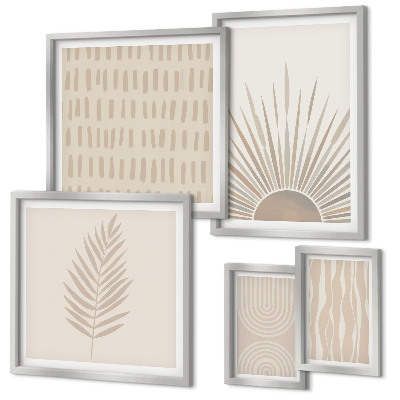Framed photo set Stylish decorations nature geometry