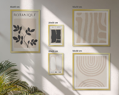 Set of 5 wall art pieces Stylish plant graphics