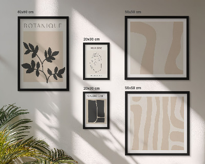 Gallery wall Stylish abstract plant graphics