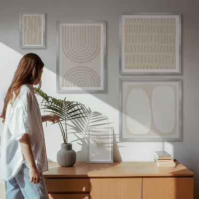 Framed photo set Stylish abstract forms