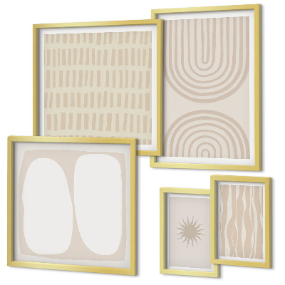 Framed photo set Stylish abstract forms