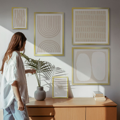 Framed photo set Stylish abstract forms