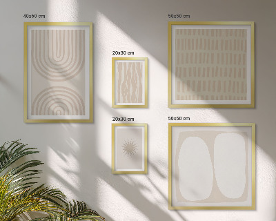 Framed photo set Stylish abstract forms