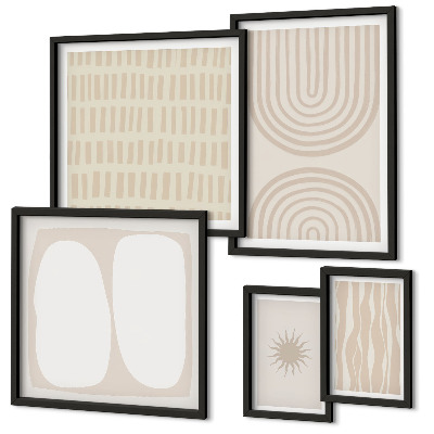 Framed photo set Stylish abstract forms