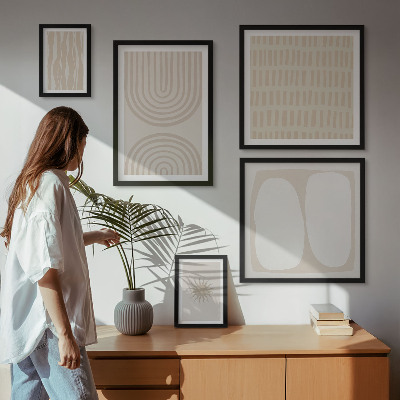Framed photo set Stylish abstract forms