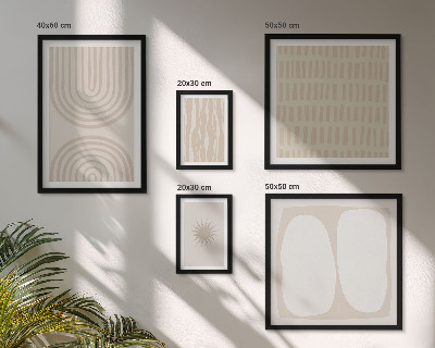 Framed photo set Stylish abstract forms